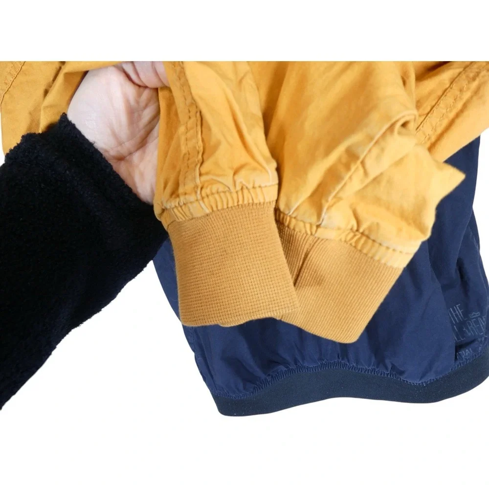 Pull&Bear Men Lightweight Cotton Hooded Jacket Size M Drawstring Zip‎ Colorblock